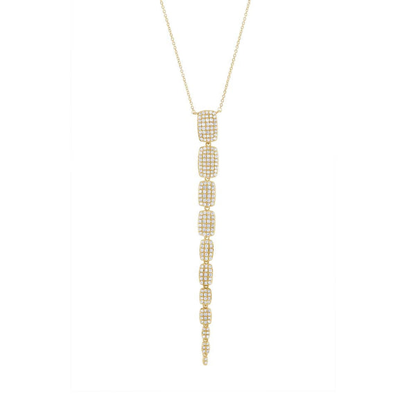 14 Karat white gold serpentine necklace with diamonds