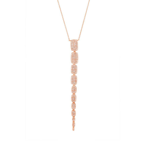 14 Karat white gold serpentine necklace with diamonds