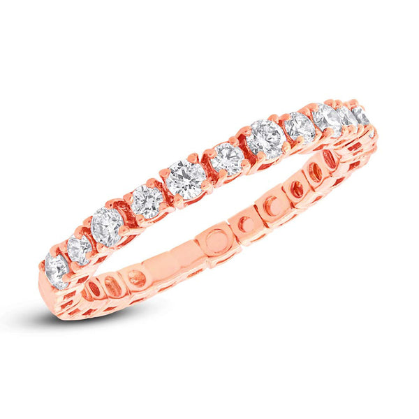 14 Karat white gold classic band with .61 alternating big/small diamonds