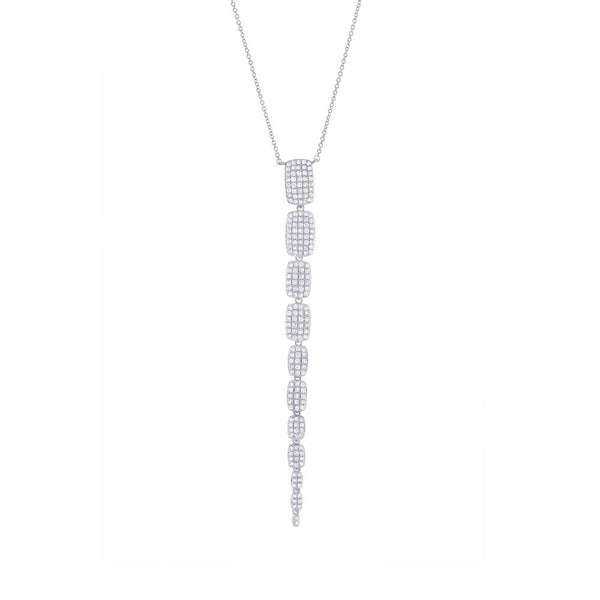 14 Karat white gold serpentine necklace with diamonds